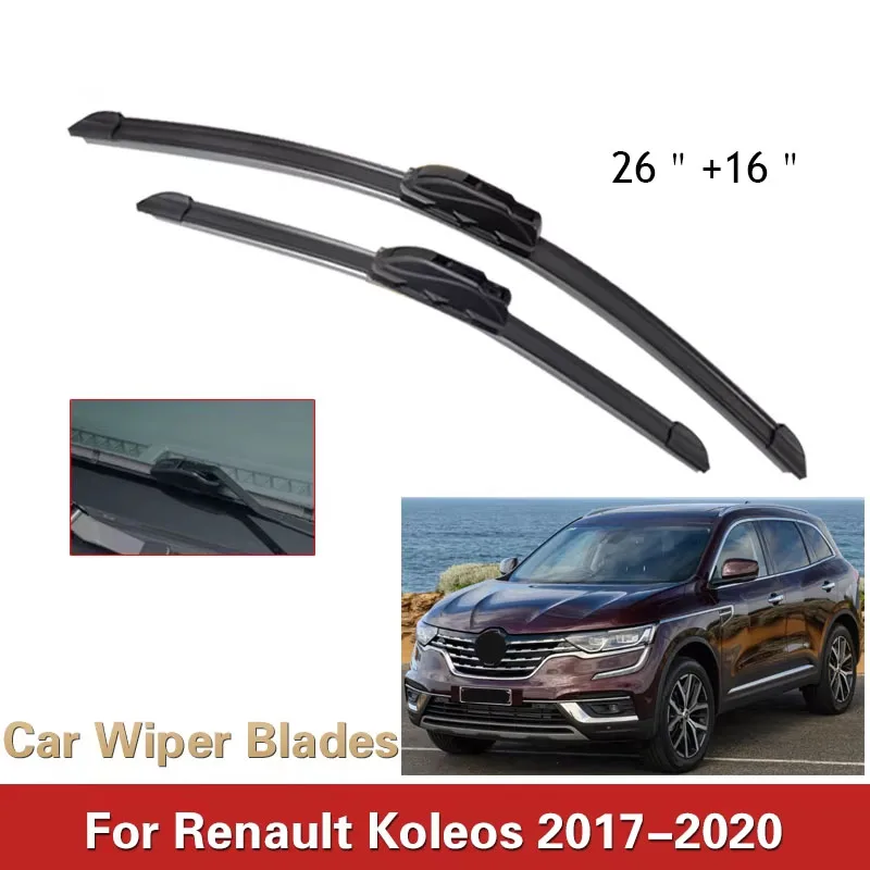 For Renault Koleos 2017-2020 26"+16" Car Accessories Front Windscreen Wiper Blade Brushes Wipers U Type J Hooks 2020 2019 2018
For Renault Koleos 2017-2020 26"+16" Car Accessories Front Windscreen Wiper Blade Brushes Wipers U Type J Hooks 2020 2019 2018