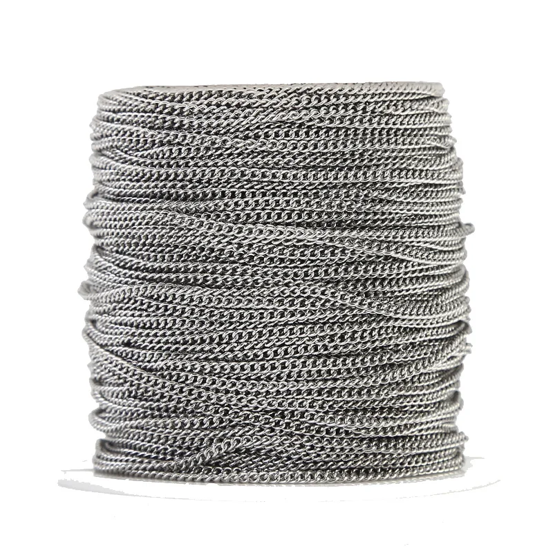300pcs Stainless Steel 2mm Width 45cm Length Cable Chains Necklace Extender Curb Link Chain DIY Necklace Jewelry Making
300pcs Stainless Steel 2mm Width 45cm Length Cable Chains Necklace Extender Curb Link Chain DIY Necklace Jewelry Making