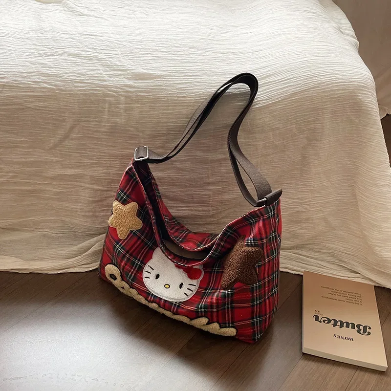 Sanrio hello kitty Retro Canvas Shoulder Bag Women's New Large Capacity Cute Cartoon Cross Body Bag girl messenger bag handbag
Sanrio hello kitty Retro Canvas Shoulder Bag Women's New Large Capacity Cute Cartoon Cross Body Bag girl messenger bag handbag