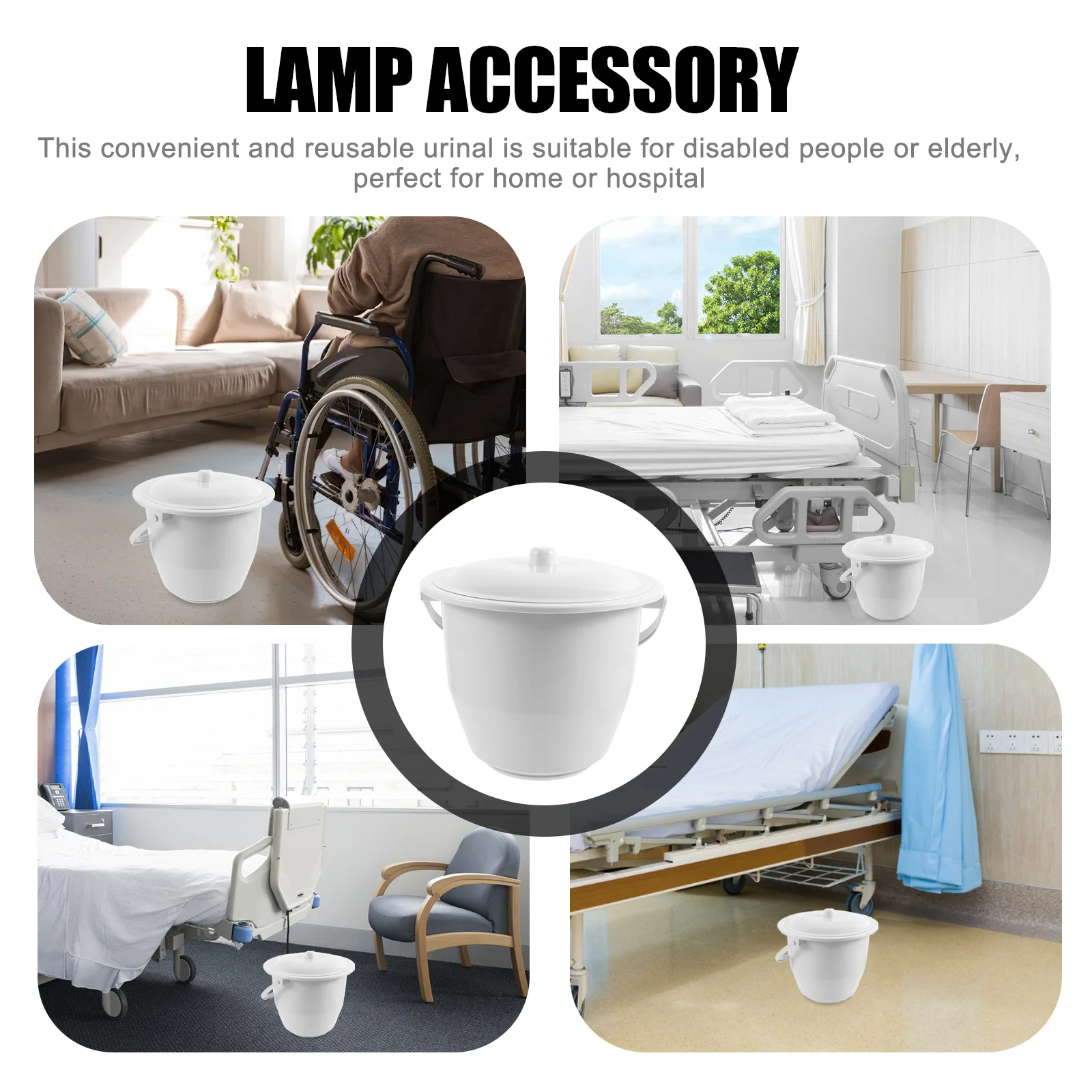 Chamber Pot with Lid Portable Urinal for Home Hospital Travel Lightweight Plastic Spittoon Smooth Easy Clean Urine Storage Pot
Chamber Pot with Lid Portable Urinal for Home Hospital Travel Lightweight Plastic Spittoon Smooth Easy Clean Urine Storage Pot