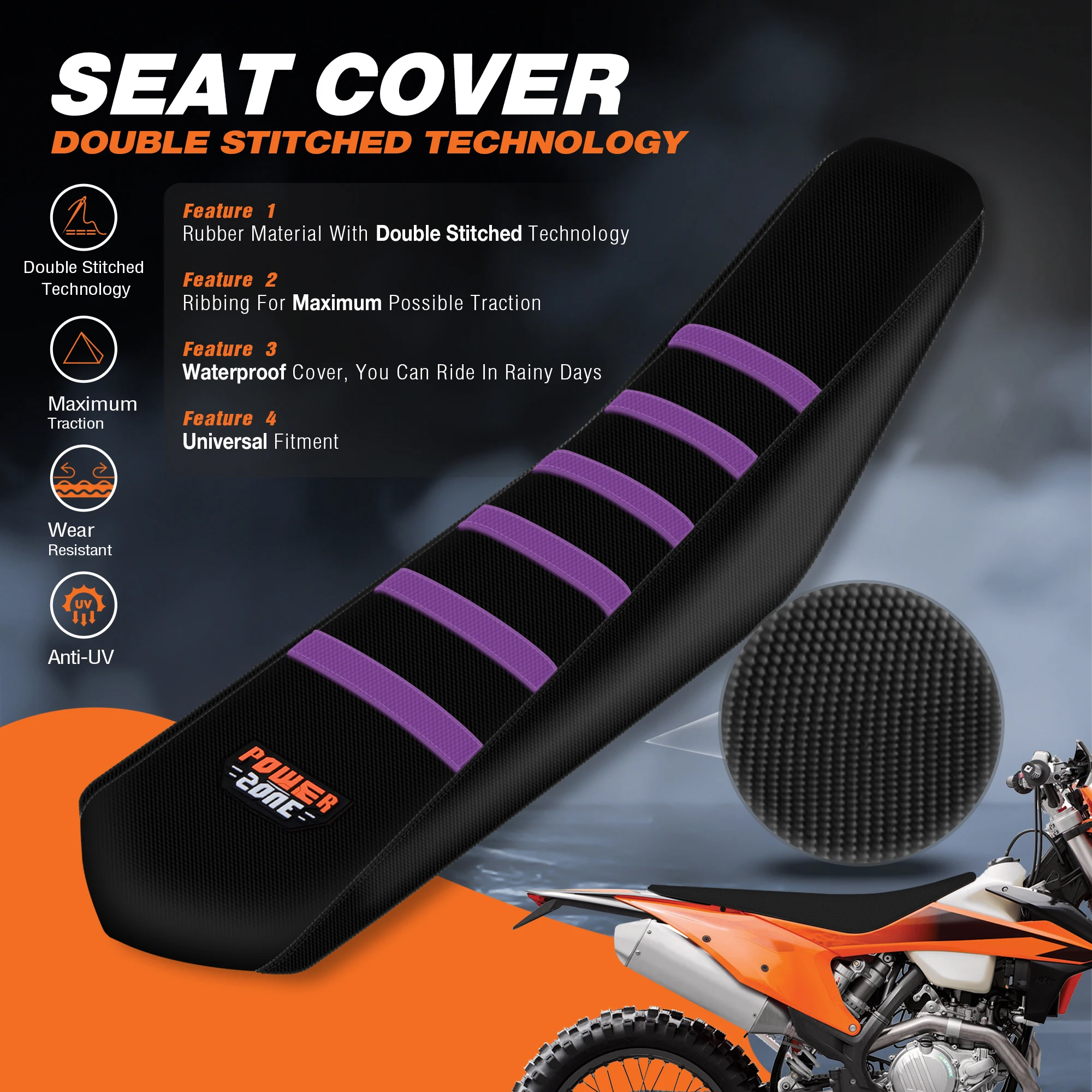 MCHMFG Motorcycle Rib Ribbed Gripper Seat Cover in Waterproof Set Protection Antislip Upset For SXF EXC KXF CRF YZF WR TC TE
MCHMFG Motorcycle Rib Ribbed Gripper Seat Cover in Waterproof Set Protection Antislip Upset For SXF EXC KXF CRF YZF WR TC TE