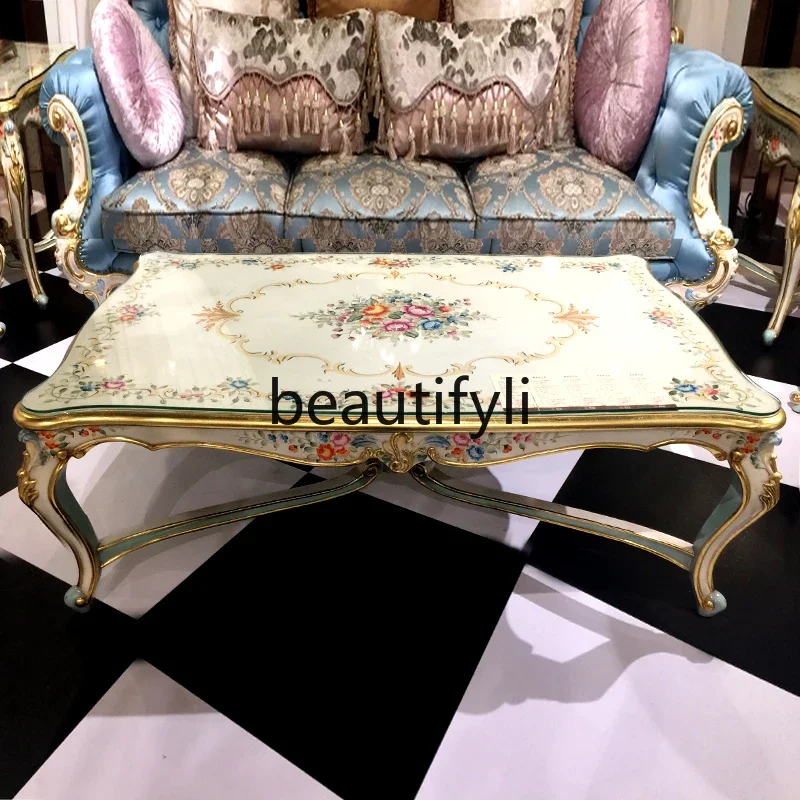 A16 Luxury French heavy industry hand-painted rose carving shape beige coffee table corner table
A16 Luxury French heavy industry hand-painted rose carving shape beige coffee table corner table