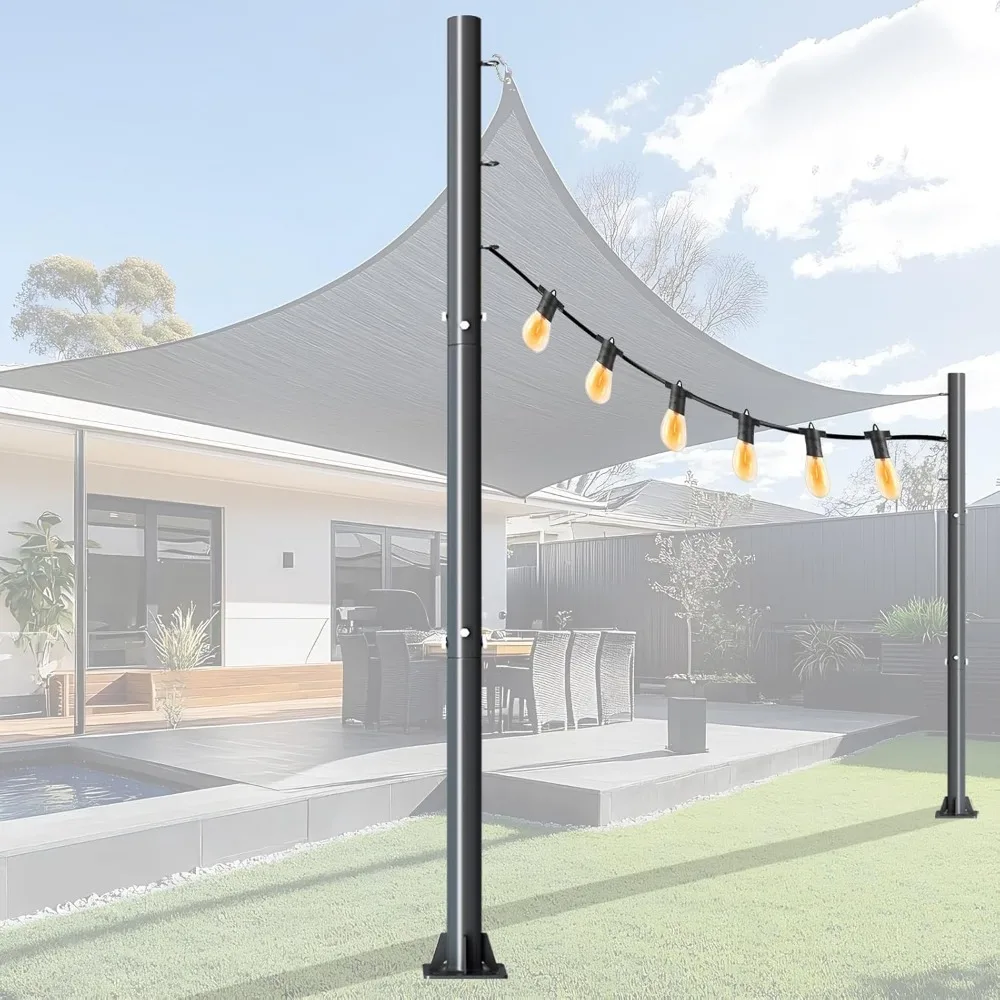 2 Pack 10ft Sun Shade Sail Poles - Heavy Duty Steel Metal Outdoor Support Post Kit for Sunshade Sail,Canopy,Awning,Patio,Garden,
2 Pack 10ft Sun Shade Sail Poles - Heavy Duty Steel Metal Outdoor Support Post Kit for Sunshade Sail,Canopy,Awning,Patio,Garden,
