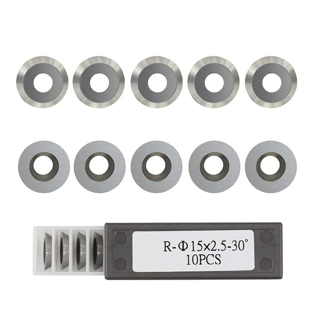 ABLU-10Pcs 15Mm Round Carbide Inserts Cutters Knifes Indexable With 30 Degree Cutting Angle Wood Turning Lathe Holder Tool
ABLU-10Pcs 15Mm Round Carbide Inserts Cutters Knifes Indexable With 30 Degree Cutting Angle Wood Turning Lathe Holder Tool