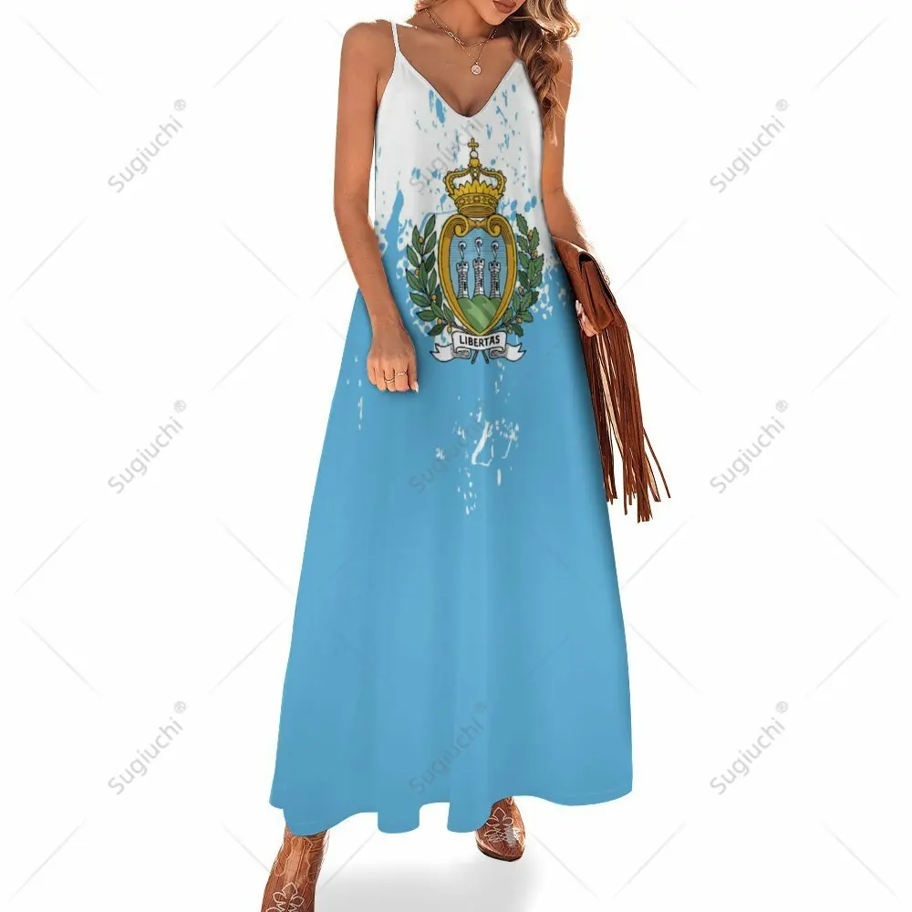 Long Dresses Dress San Marino Flag Print New Casual Sleeveless Women's V-Neck Printed Dress Swing Retro Dresses
Long Dresses Dress San Marino Flag Print New Casual Sleeveless Women's V-Neck Printed Dress Swing Retro Dresses
