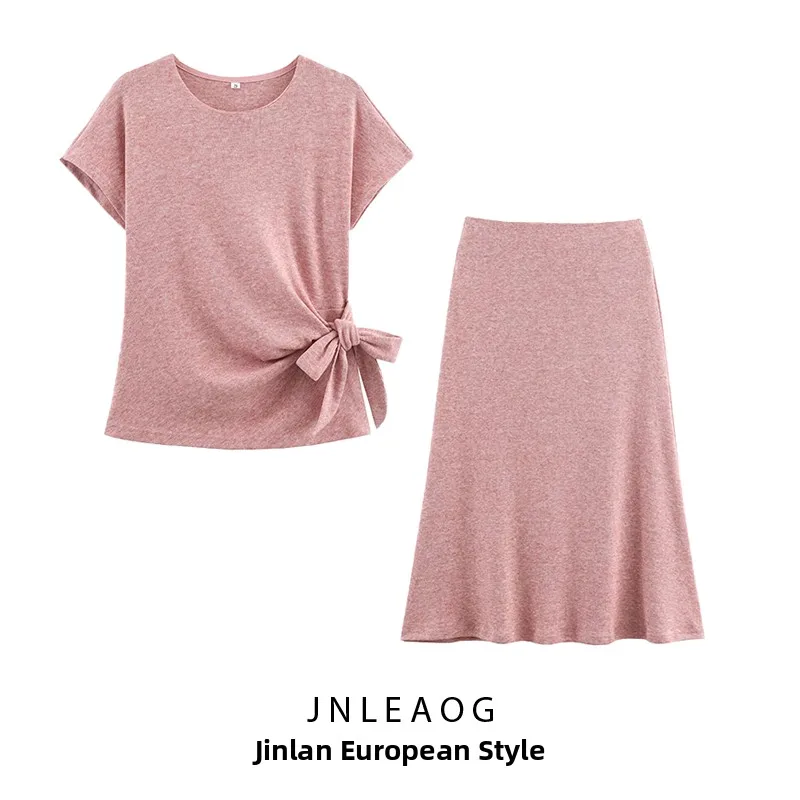 JNLEAOG Autumn New Faion Soft Material Women's Top And Midi Skirt Set with Knot Decoration Polyester Fiber ort Sve
JNLEAOG Autumn New Faion Soft Material Women's Top And Midi Skirt Set with Knot Decoration Polyester Fiber ort Sve