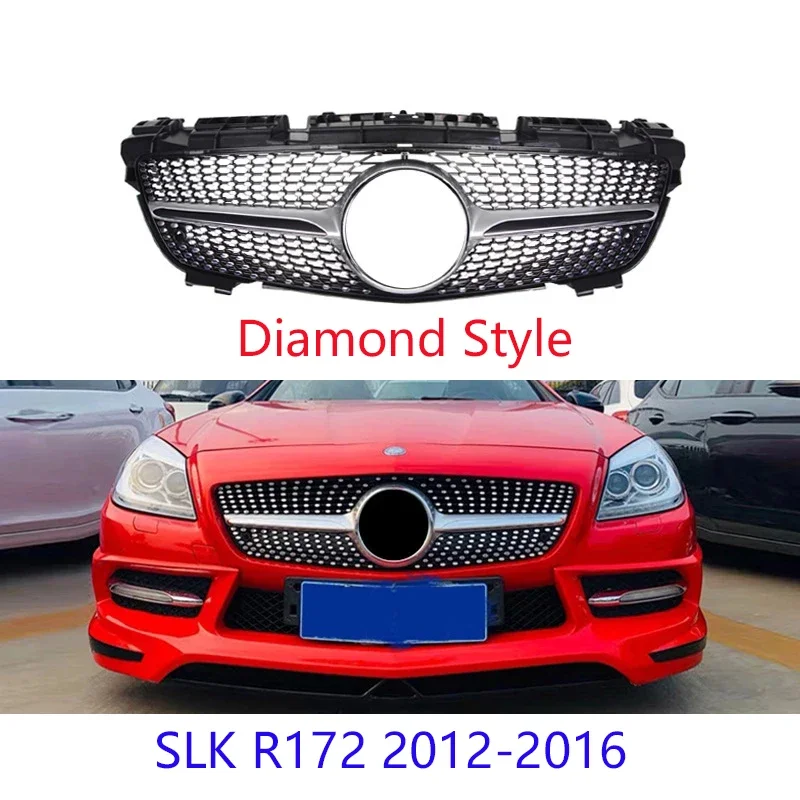 Diamond Front Grille for Mercedes R172 SLK Class 2012-2016 SLK200 SLK250 SLK350 Racing Grille Not Fit SLK63 Without Emblem
Diamond Front Grille for Mercedes R172 SLK Class 2012-2016 SLK200 SLK250 SLK350 Racing Grille Not Fit SLK63 Without Emblem