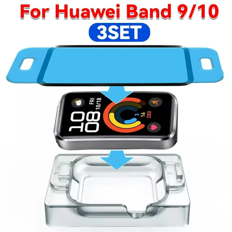 Комплект защитной пленки для экрана Huawei Band 9 10, легко устанавливаемый инструмент, пленка из ПММА, полное покрытие, прозрачная без пузырьков для Huawei Band10, аксессуары
Комплект защитной пленки для экрана Huawei Band 9 10, легко устанавливаемый инструмент, пленка из ПММА, полное покрытие, прозрачная без пузырьков для Huawei Band10, аксессуары