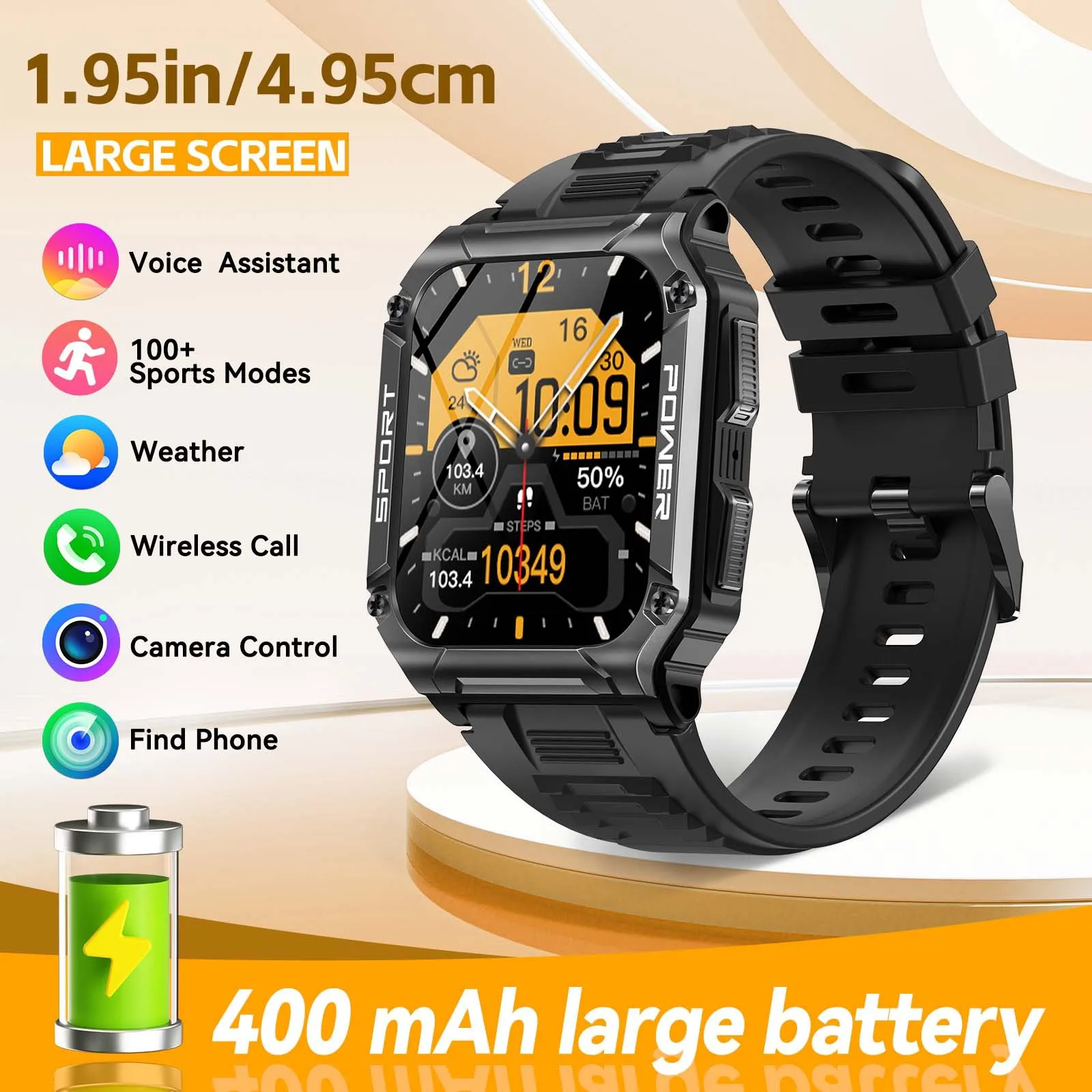 New outdoor smart watch Bluetooth call adult heart rate, blood pressure, blood oxygen multifunctional sports watch
New outdoor smart watch Bluetooth call adult heart rate, blood pressure, blood oxygen multifunctional sports watch