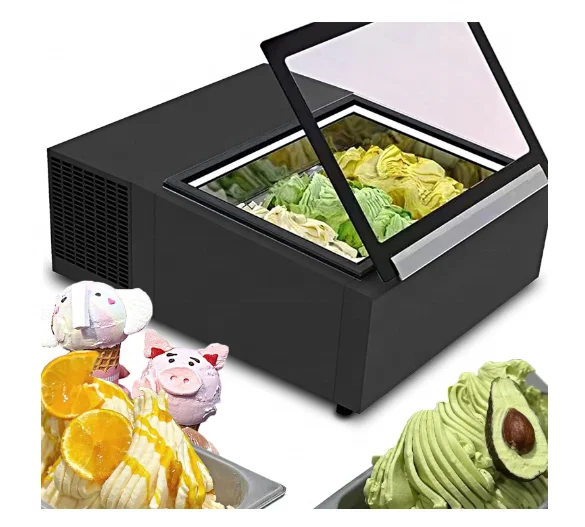 Best Price Commercial Countertop Gelato Display Case Ice Cream Display Cabinet 
Best Price Commercial Countertop Gelato Display Case Ice Cream Display Cabinet