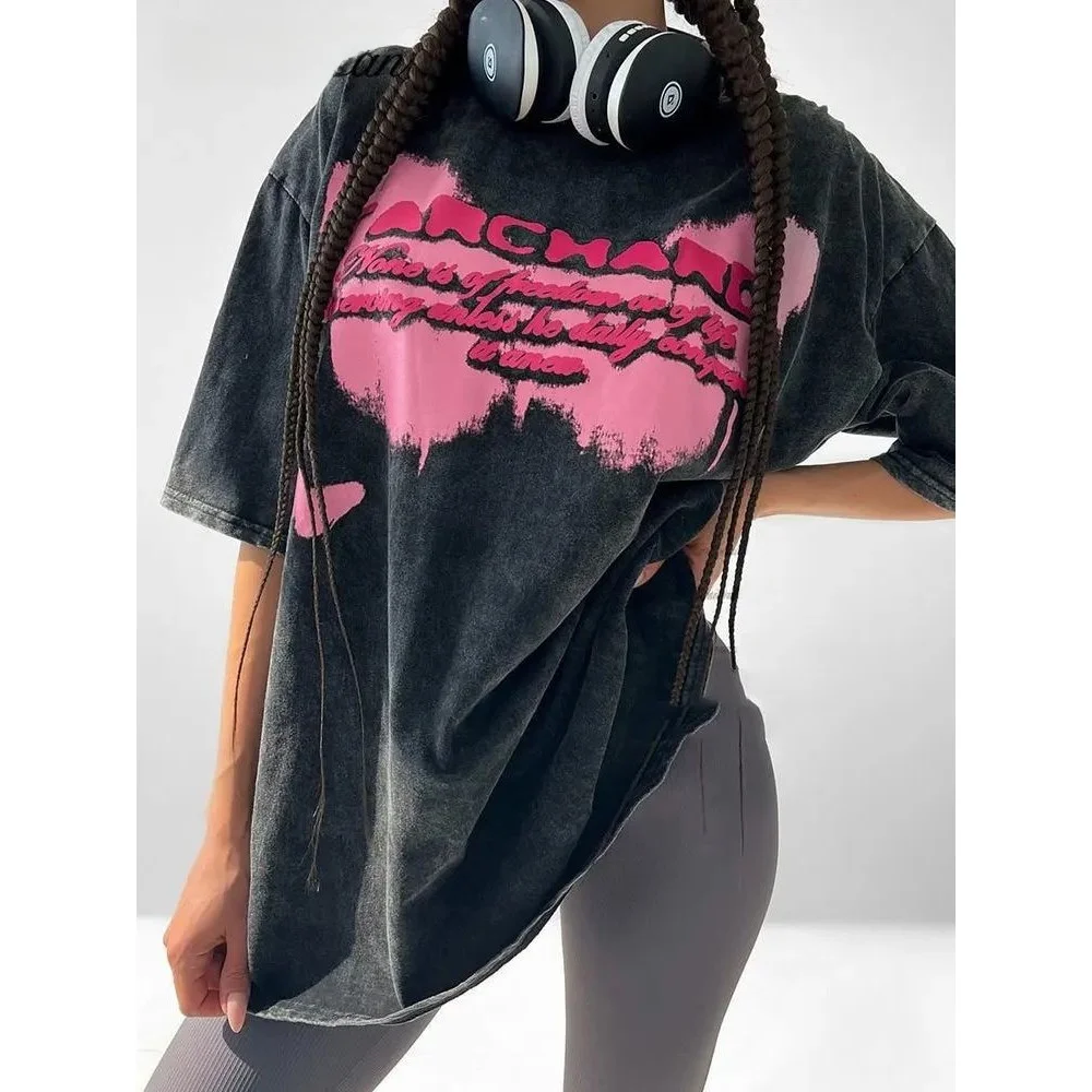 Hirsionsan Y2K Quality Oversized Acid Washed T-Shirt Women V-Neck Cleanfit Style Ladies Fashion Summer Cotton Tee Shirt
Hirsionsan Y2K Quality Oversized Acid Washed T-Shirt Women V-Neck Cleanfit Style Ladies Fashion Summer Cotton Tee Shirt