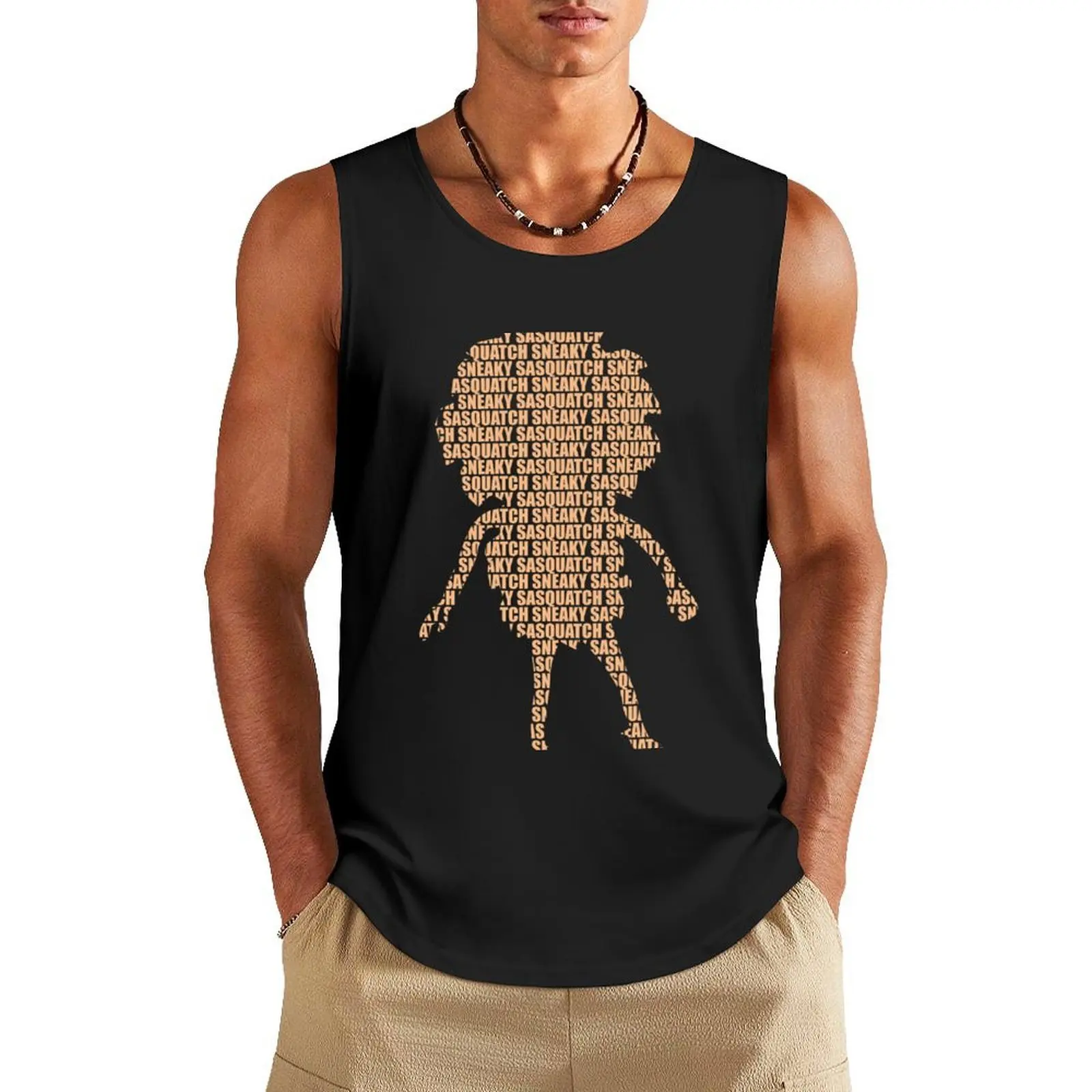 Sneaky Sasquatch Silhouette Text PatternBlack Tank Top Fitness men clothing Gym T-shirts for men Bodybuilding clothing man
Sneaky Sasquatch Silhouette Text PatternBlack Tank Top Fitness men clothing Gym T-shirts for men Bodybuilding clothing man