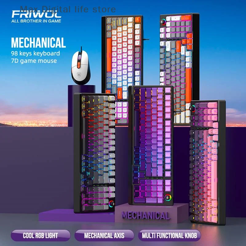 FRIWOL XT30 Проводная клавиатура Игровая клавиатура Ноутбук Настольный компьютер Офисные аксессуары
FRIWOL XT30 Проводная клавиатура Игровая клавиатура Ноутбук Настольный компьютер Офисные аксессуары