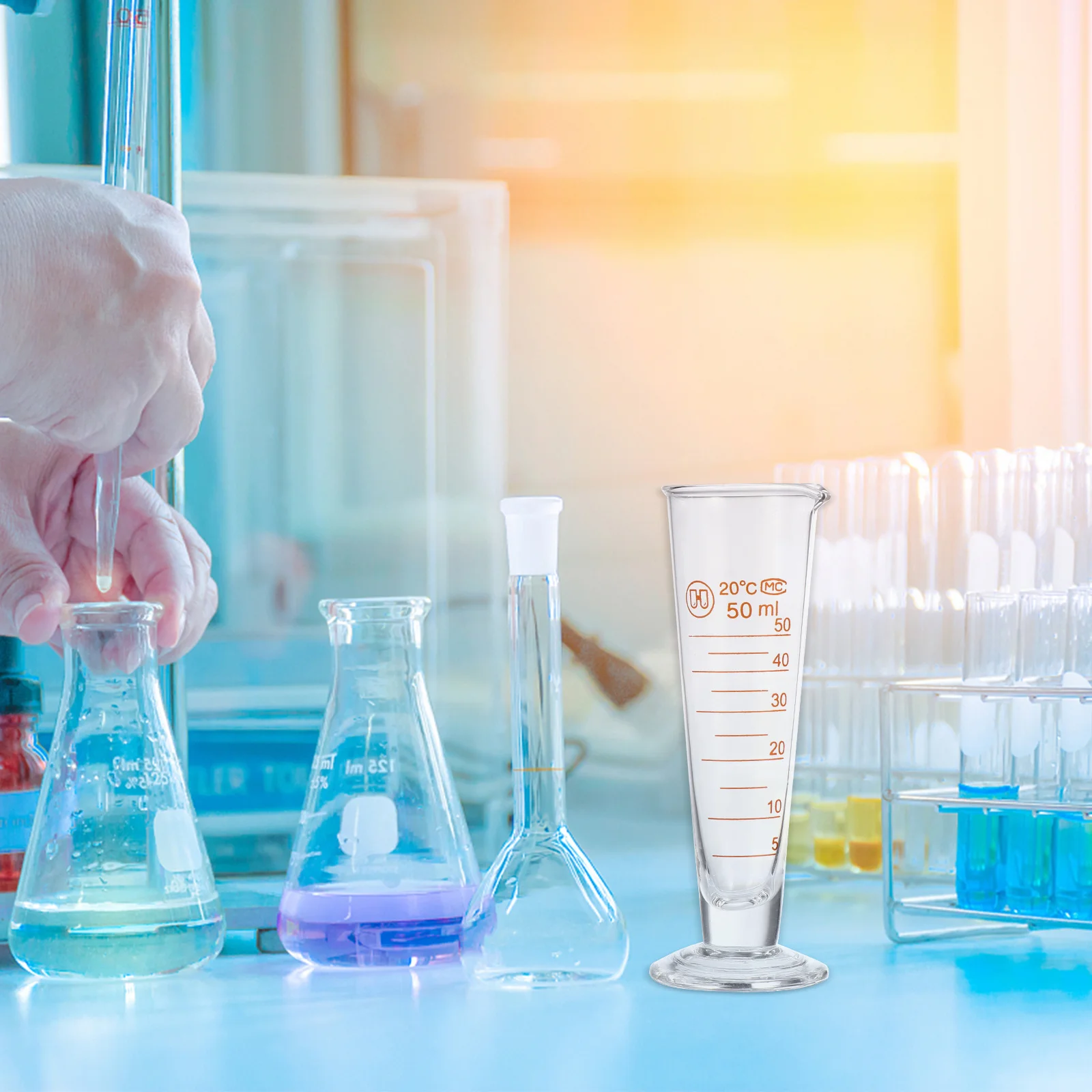 1Pcs Graduated Measuring Cup 50ml Glass Round Base Thickened Wall Chemical Resistant Laboratory Measuring Cylinder
1Pcs Graduated Measuring Cup 50ml Glass Round Base Thickened Wall Chemical Resistant Laboratory Measuring Cylinder