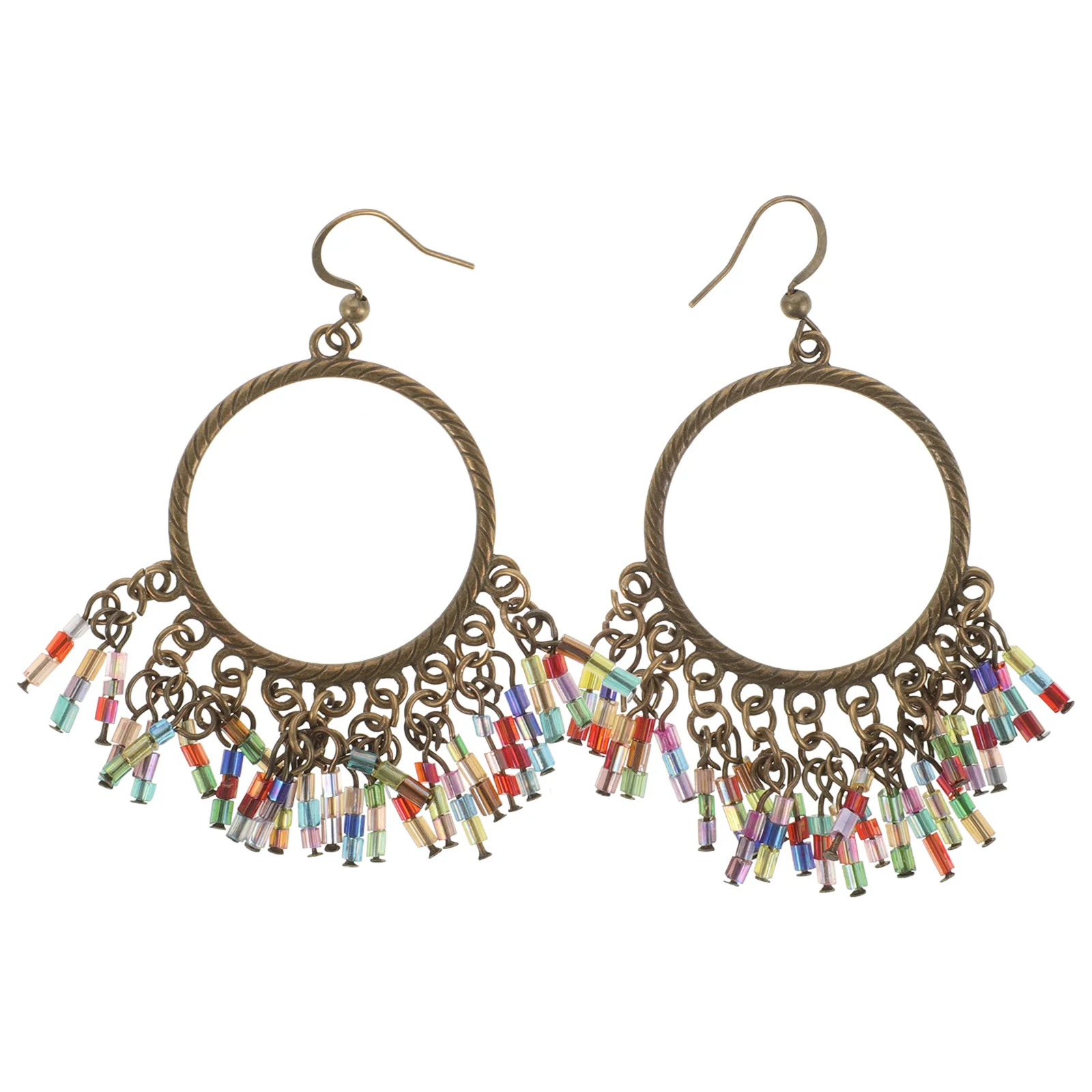 1Pair Colorful Gradient Bohemian Drop Earrings Ethnic Beaded Dangle Earrings Party Wedding Banquet Women Accessories
1Pair Colorful Gradient Bohemian Drop Earrings Ethnic Beaded Dangle Earrings Party Wedding Banquet Women Accessories