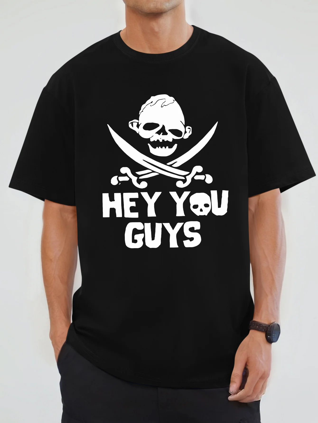 Summer Pure Cotton Short-sleeved T-shirt Men's ins Loose Versatile Half-sleeved Trendy Brand Pirate Graphic Mens Tshirt Base Top
Summer Pure Cotton Short-sleeved T-shirt Men's ins Loose Versatile Half-sleeved Trendy Brand Pirate Graphic Mens Tshirt Base Top