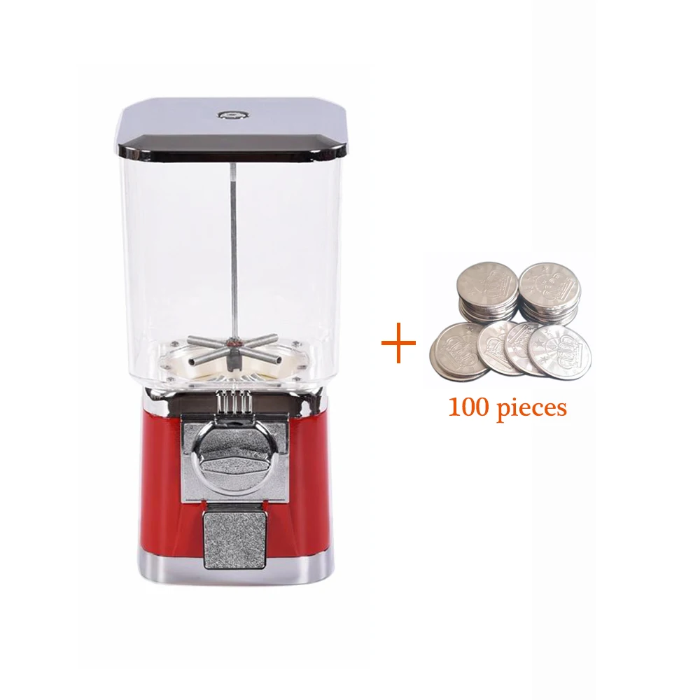 Candy dispenser gum ball vending machine capsule toy vending machine with 100 pcs tokens
Candy dispenser gum ball vending machine capsule toy vending machine with 100 pcs tokens
