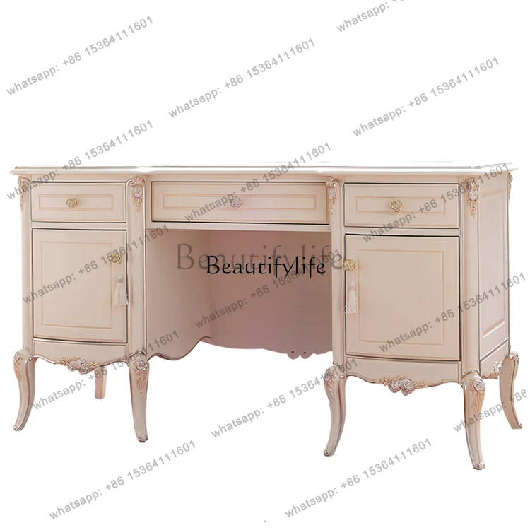 FGHigh-end European style solid wood carving flower computer table American fashion writing table
FGHigh-end European style solid wood carving flower computer table American fashion writing table