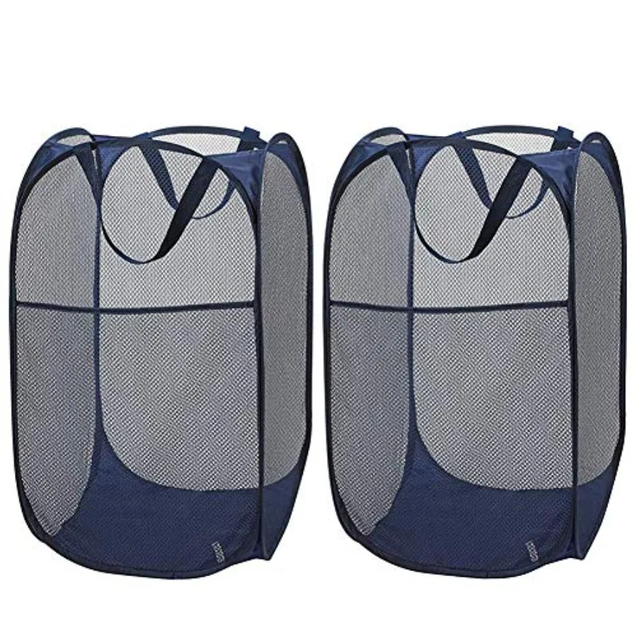 Popup Mesh Laundry Basket, Collapsible and Portable Clothes Washing Laundry Hamper with Reinforced Carry Handle Blue*2
Popup Mesh Laundry Basket, Collapsible and Portable Clothes Washing Laundry Hamper with Reinforced Carry Handle Blue*2