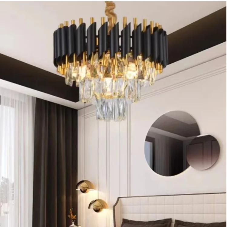 Living Room Ceiling Pendant Light Full Spectrum Crystal Hotel Bedroom Lamp Black Gold Restaurant Lighting Luxury Chandelier
Living Room Ceiling Pendant Light Full Spectrum Crystal Hotel Bedroom Lamp Black Gold Restaurant Lighting Luxury Chandelier