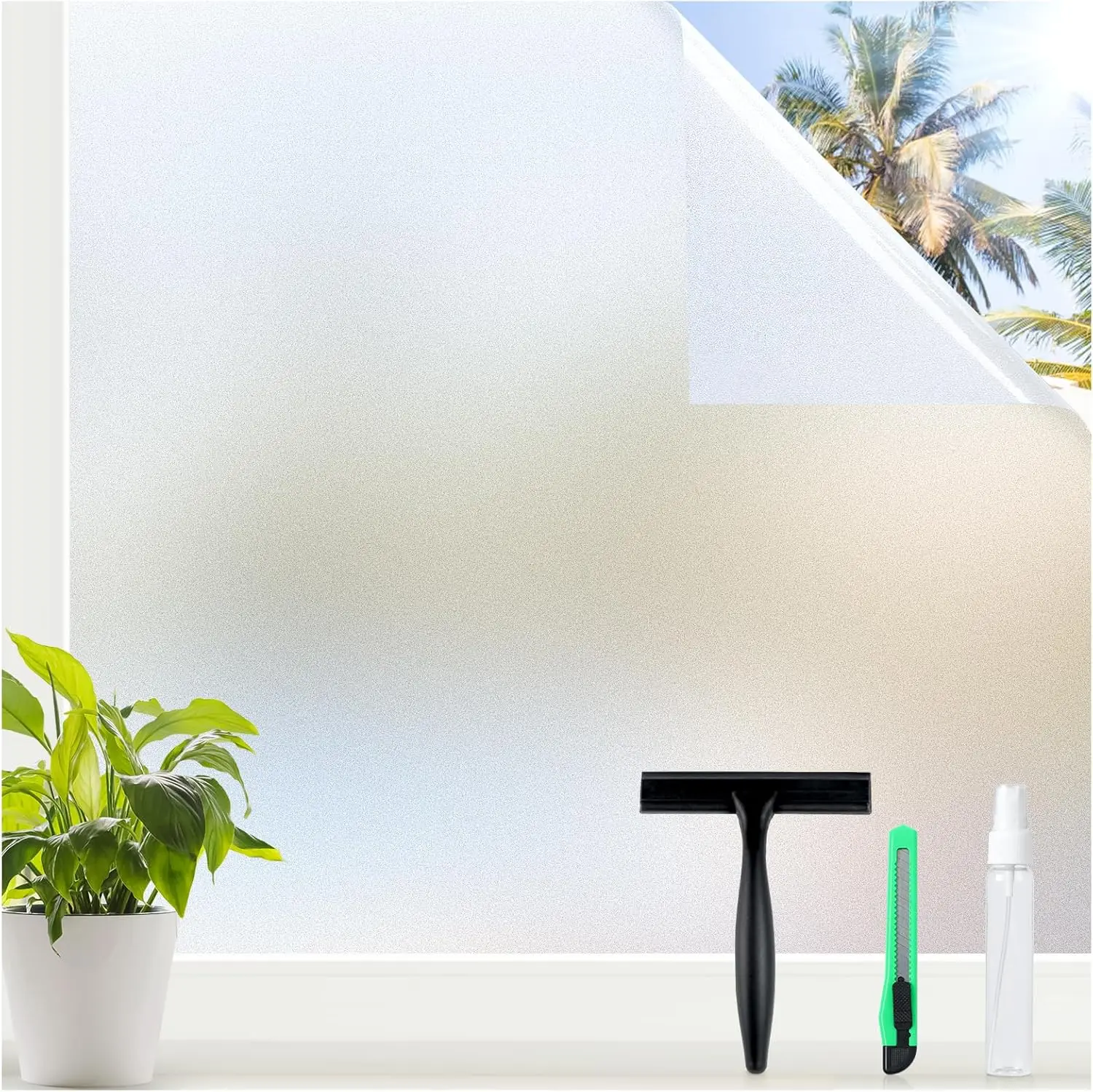 Frosted Window Privacy Film, 35.4x157.4in, UV Blocking, Static Cling, Removable, for Home
Frosted Window Privacy Film, 35.4x157.4in, UV Blocking, Static Cling, Removable, for Home
