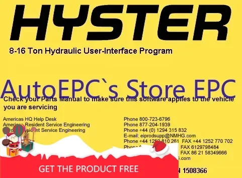 Программа гидравлического пользовательского интерфейса AutoEPC Hyster 8-16 тонн v4.2
Программа гидравлического пользовательского интерфейса AutoEPC Hyster 8-16 тонн v4.2