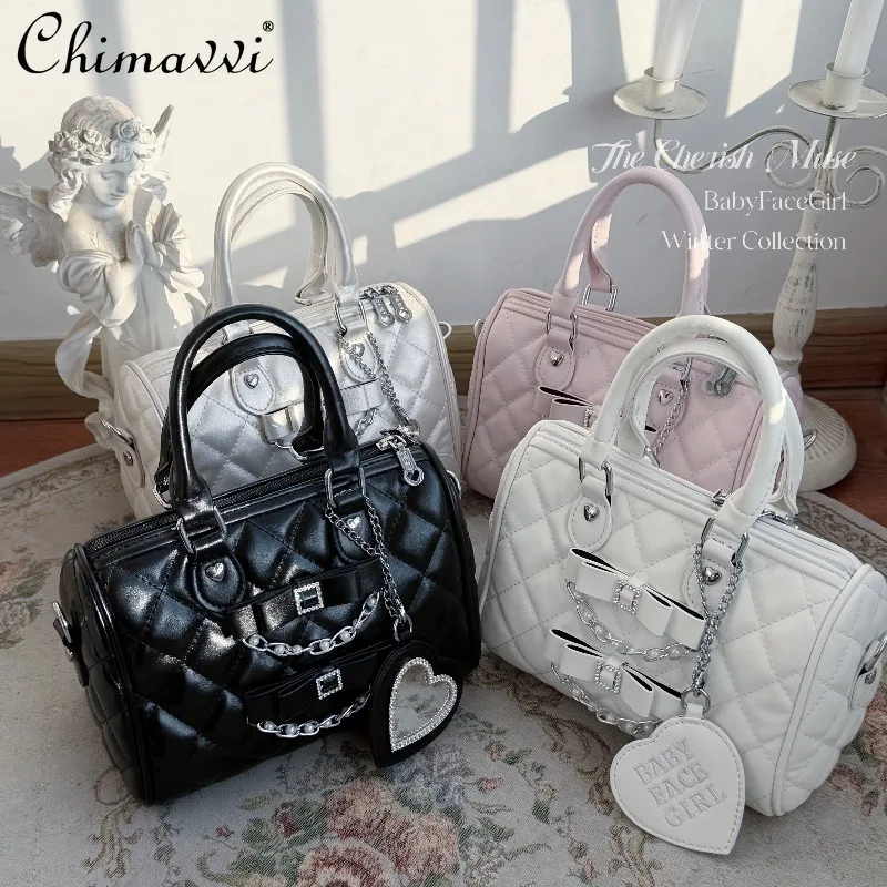 Original Sweet Princess Handbag Japanese Mass-Produced Girl Pearl Bow Handbags Cute Women's Elegant Plaid Crossbody Bag
Original Sweet Princess Handbag Japanese Mass-Produced Girl Pearl Bow Handbags Cute Women's Elegant Plaid Crossbody Bag