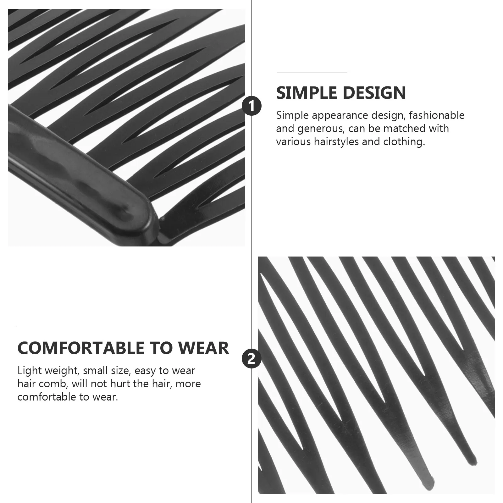 50Pcs Hair Side Comb 16 Teeth Plastic Hairpin Inserted Combs for Daily Use Formal Occasions DIY Hairstyle Confidence Boosting
50Pcs Hair Side Comb 16 Teeth Plastic Hairpin Inserted Combs for Daily Use Formal Occasions DIY Hairstyle Confidence Boosting