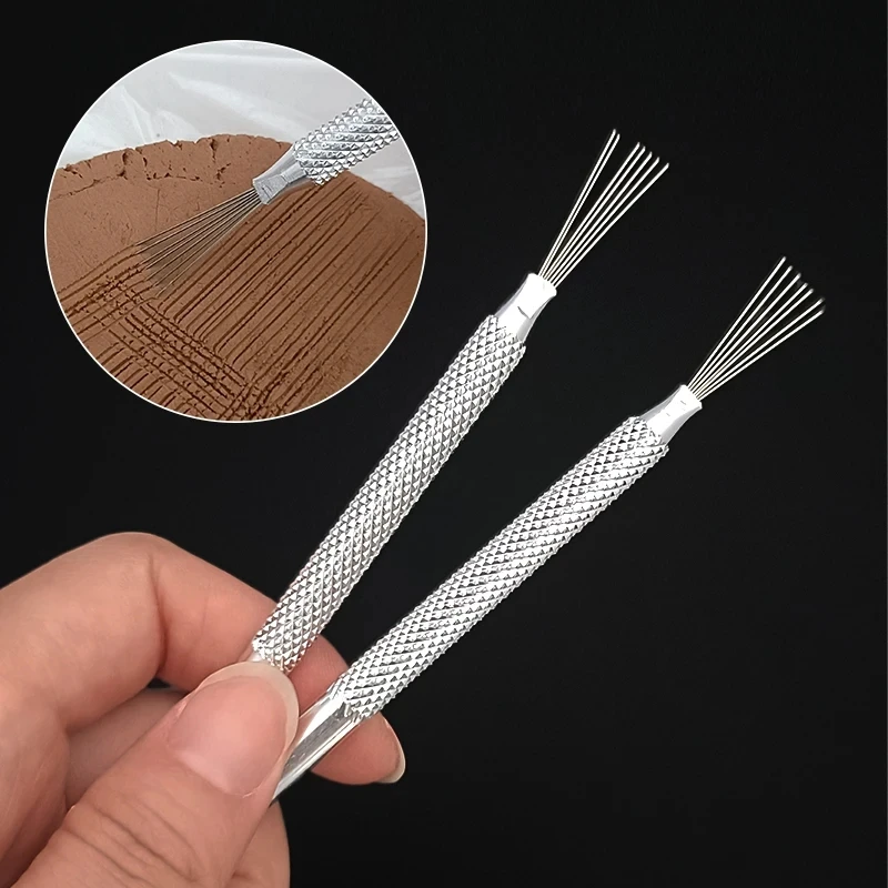 7 Pin Feather Wire Texture Ceramics Tools Polymer Clay Sculpting Modeling Tool DIY Pottery Brush Pottery Tools Cake Accessories
7 Pin Feather Wire Texture Ceramics Tools Polymer Clay Sculpting Modeling Tool DIY Pottery Brush Pottery Tools Cake Accessories