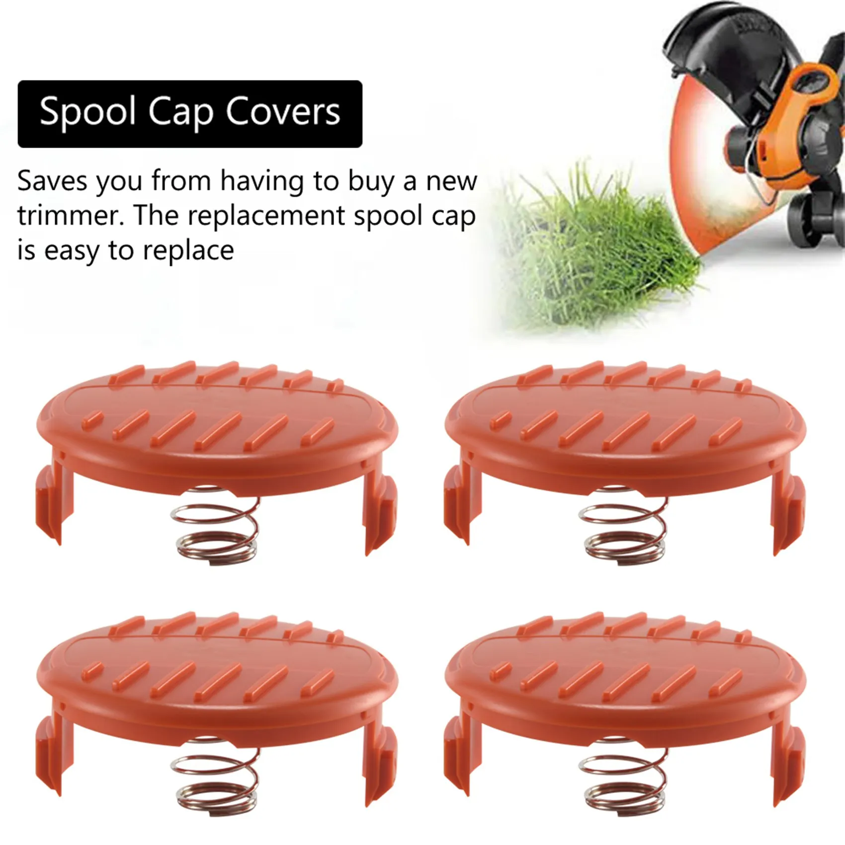 8-Pack RC-100-P Replacement Spool Cap Covers And Spring For Black-Decker AFS Trimmer GH600 NST2018 CST2000M12K
8-Pack RC-100-P Replacement Spool Cap Covers And Spring For Black-Decker AFS Trimmer GH600 NST2018 CST2000M12K