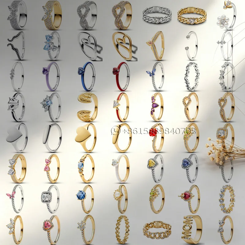 New 925 Silver Light Gold Crown Love Colored Diamond Ring Charm Fit Party Daily Leisure Wear DIY Women's Boutique Jewelry Gifts
New 925 Silver Light Gold Crown Love Colored Diamond Ring Charm Fit Party Daily Leisure Wear DIY Women's Boutique Jewelry Gifts