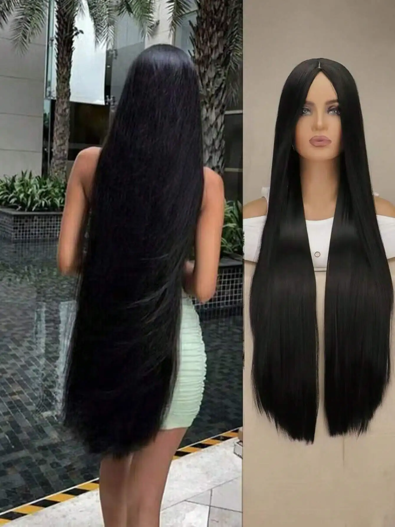 40'' 100cm Extra Long Black Wigs For Women Straight Hair Wig Natural Black Wigs For Party Halloween
40'' 100cm Extra Long Black Wigs For Women Straight Hair Wig Natural Black Wigs For Party Halloween
