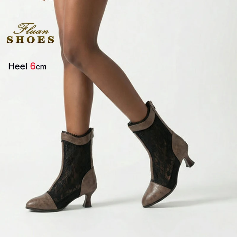 Newest Hollow Out Mesh Mid-calf Boots Spring Woman Shoes 6CM Thin High Heels Back Zipper Vintage Splicing Sexy Women's Boots CD
Newest Hollow Out Mesh Mid-calf Boots Spring Woman Shoes 6CM Thin High Heels Back Zipper Vintage Splicing Sexy Women's Boots CD