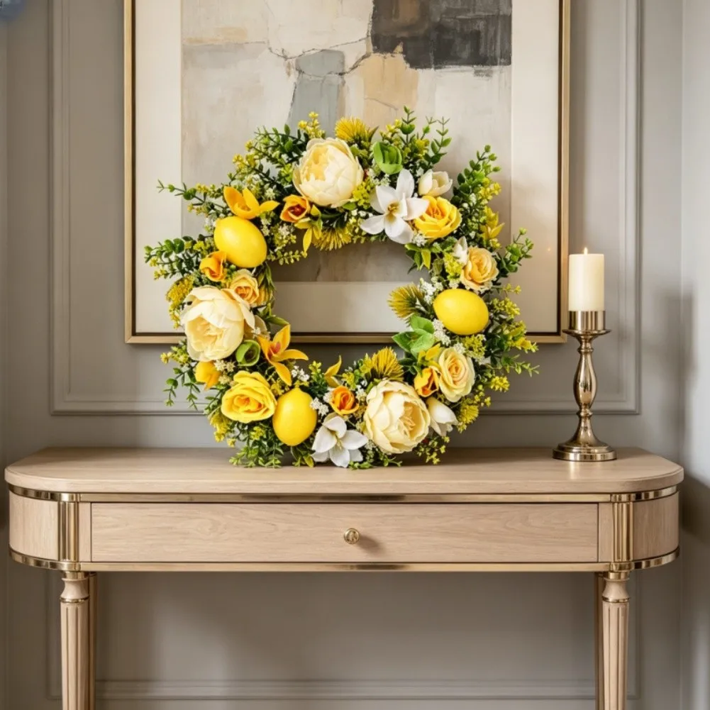 Door Wreaths 45cm Artificial Rose Flower Lemon Front Door Wreath For Office Home Wedding Party Decoration Door Hanging Ornament
Door Wreaths 45cm Artificial Rose Flower Lemon Front Door Wreath For Office Home Wedding Party Decoration Door Hanging Ornament