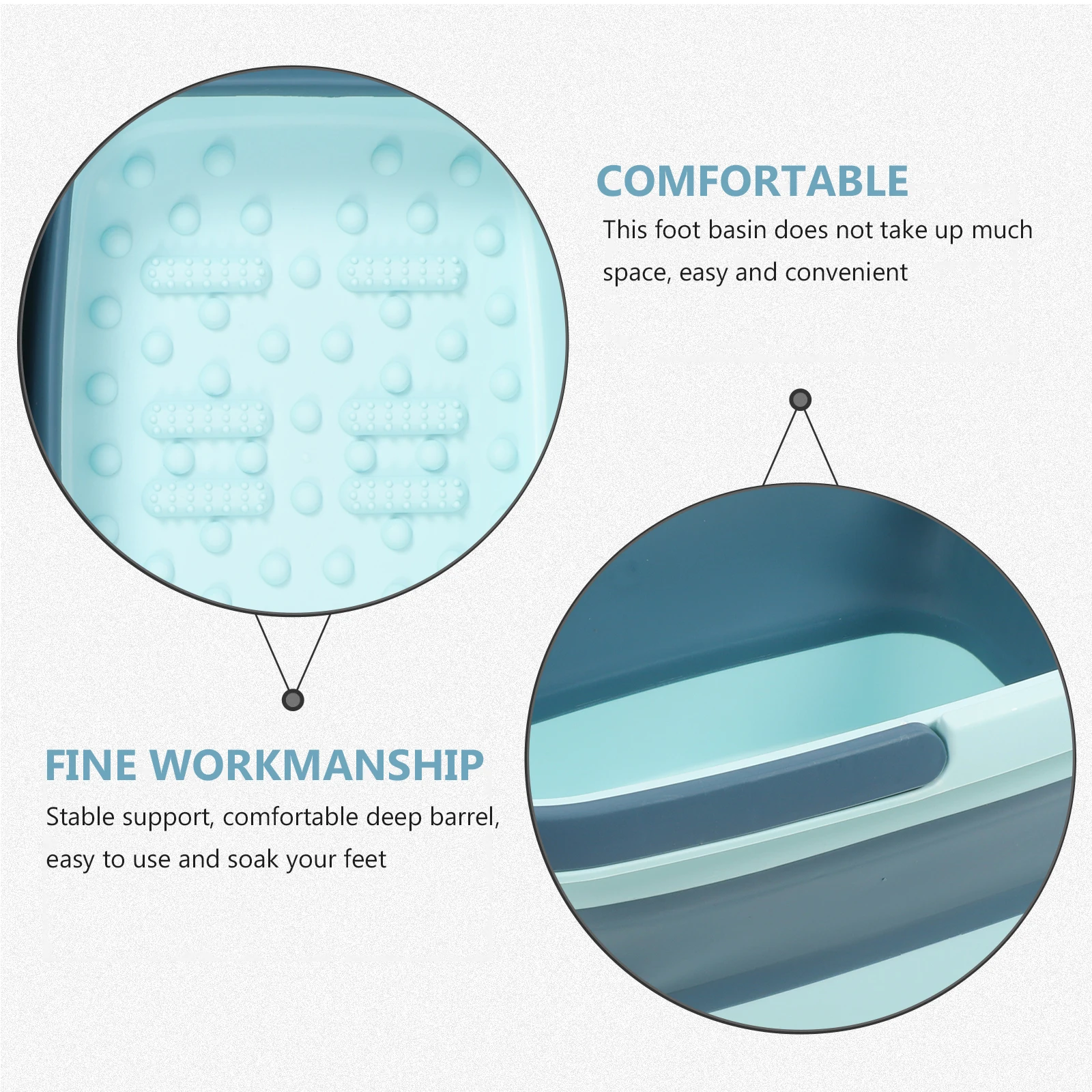 1 pc Bath Basin Foldable Foot Soaking Bucket Massage Function Durable Home Use Large Capacity Bucket For Laundry
1 pc Bath Basin Foldable Foot Soaking Bucket Massage Function Durable Home Use Large Capacity Bucket For Laundry