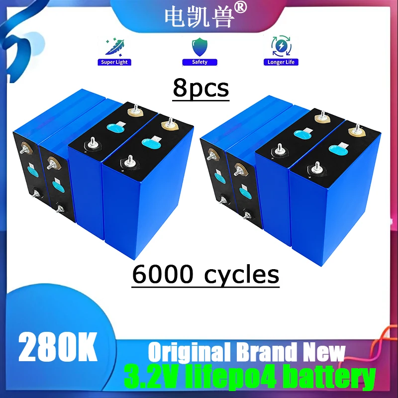 duty-free 8pcs 3.2V lifepo4 310AH 105AH 200AH 280AH DIY 24V RV suitable for golf cart solar energy storage rechargeable battery
duty-free 8pcs 3.2V lifepo4 310AH 105AH 200AH 280AH DIY 24V RV suitable for golf cart solar energy storage rechargeable battery