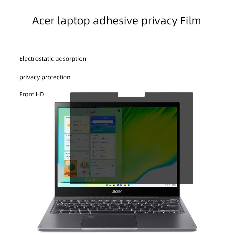 Adhesive anti-peeping film suitable for 14-inch Acer SP513-55N notebook computer screen anti-peeping and anti-spy.
Adhesive anti-peeping film suitable for 14-inch Acer SP513-55N notebook computer screen anti-peeping and anti-spy.