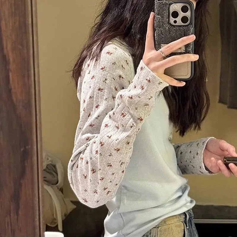 Vintage Broken Flowers Pullovers Female Clothing Contrasting Colors Patchwork Spring Autumn Slim O-Neck Chic Long Sleeve T-shirt
Vintage Broken Flowers Pullovers Female Clothing Contrasting Colors Patchwork Spring Autumn Slim O-Neck Chic Long Sleeve T-shirt