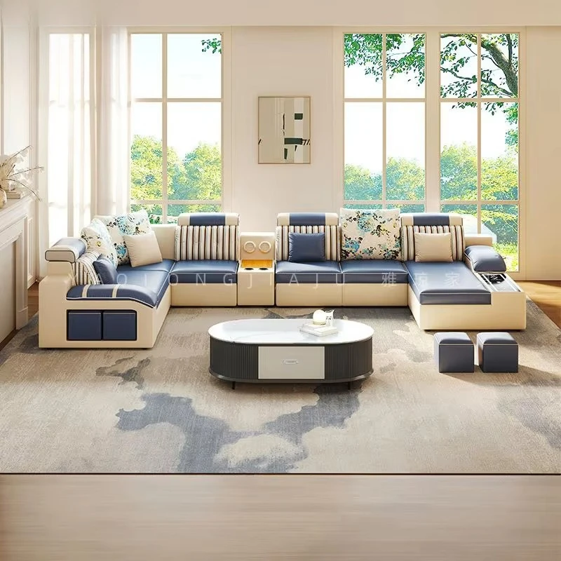 Hot Sales Sofa Set Living Room Furniture Modern Luxury Simple Design U Shape 7 Pieces Leather Sofas Couch for Home Use
Hot Sales Sofa Set Living Room Furniture Modern Luxury Simple Design U Shape 7 Pieces Leather Sofas Couch for Home Use