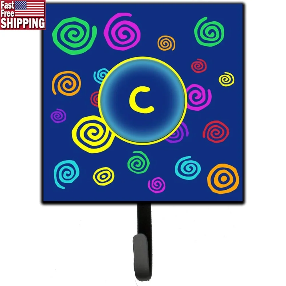 Monogram Letter C Leash Holder Key Hook Wall Mount Antique Metal Multicolor Hardboard Tile Home Organization Decor 
Monogram Letter C Leash Holder Key Hook Wall Mount Antique Metal Multicolor Hardboard Tile Home Organization Decor