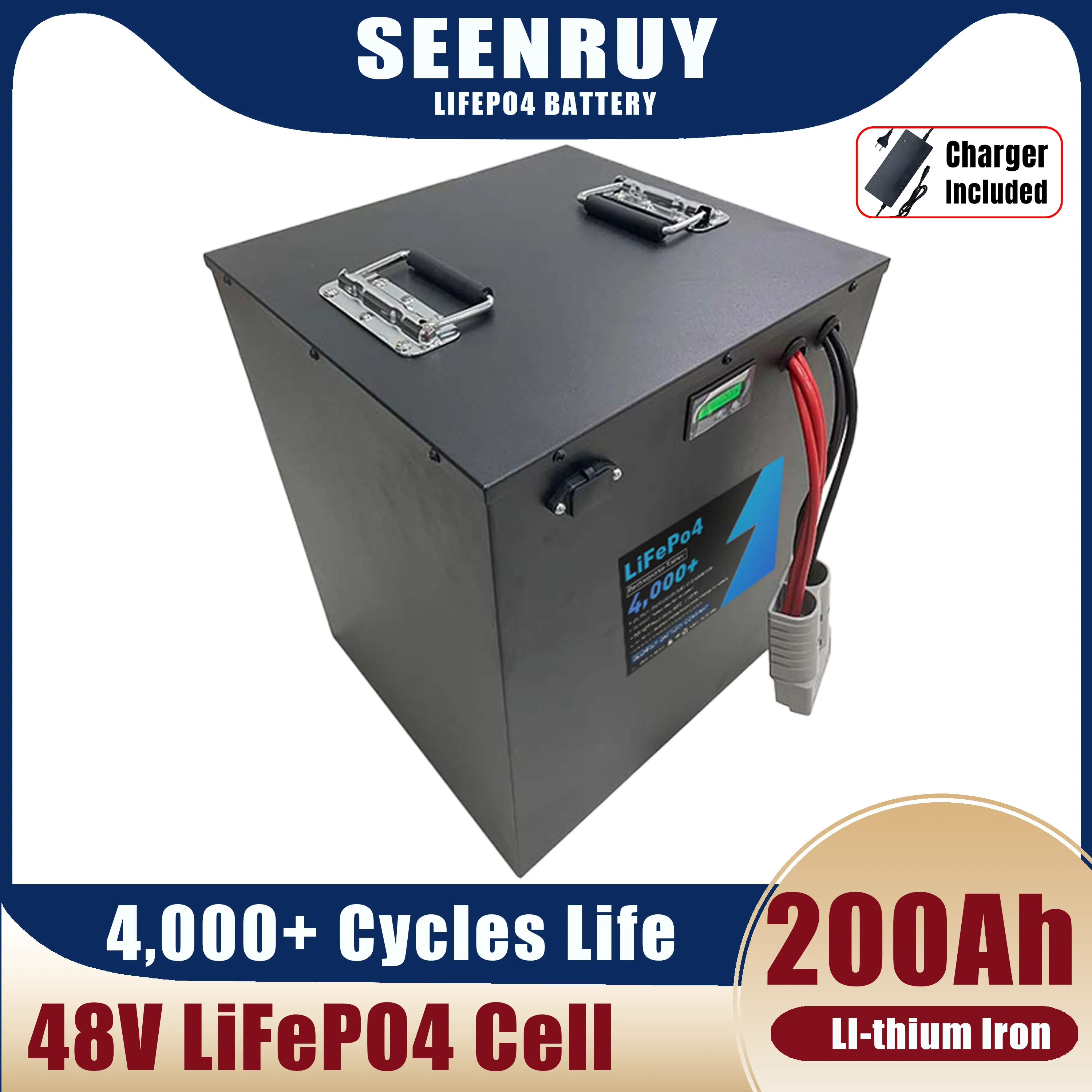 48V 200AH Lifepo4 Lithium Iron Phosphate Rechargeable Battery Bluetooth BMS for Motorhomes Solar Energy Provide Charger
48V 200AH Lifepo4 Lithium Iron Phosphate Rechargeable Battery Bluetooth BMS for Motorhomes Solar Energy Provide Charger
