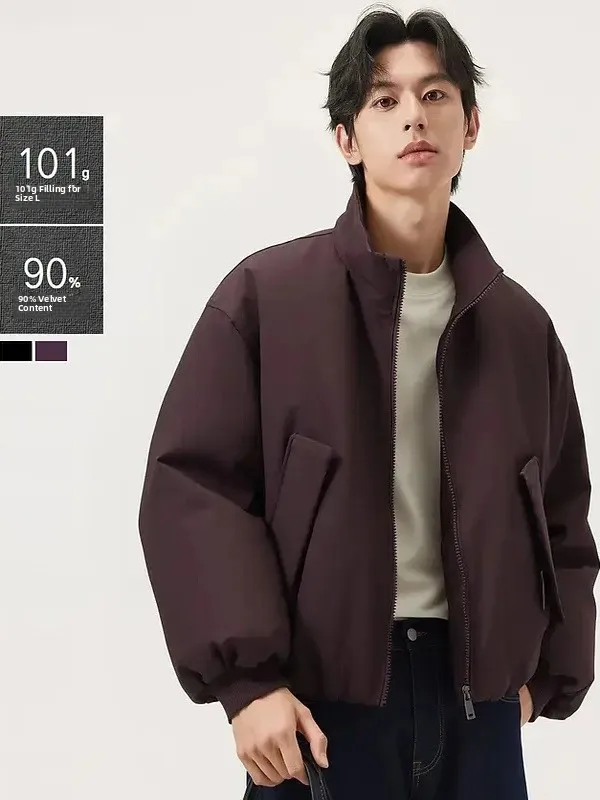 Men's ort Puffer Jaet White Du down Quilted Coat Casual Sle Zipper Closure Warm Thiened Loose Fit Daily Wear
Men's ort Puffer Jaet White Du down Quilted Coat Casual Sle Zipper Closure Warm Thiened Loose Fit Daily Wear