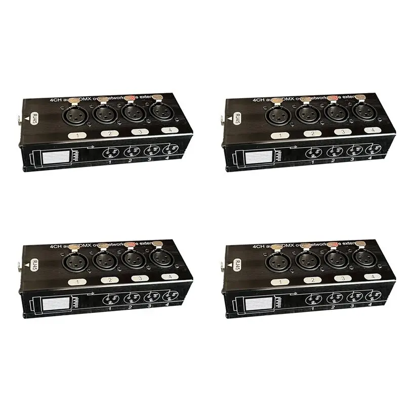 A33T-4Pc 4-Channel 3-Pin XLR Audio And DMX Over Network Cable Extender, DMX512 Network Signal Extender , Female
A33T-4Pc 4-Channel 3-Pin XLR Audio And DMX Over Network Cable Extender, DMX512 Network Signal Extender , Female