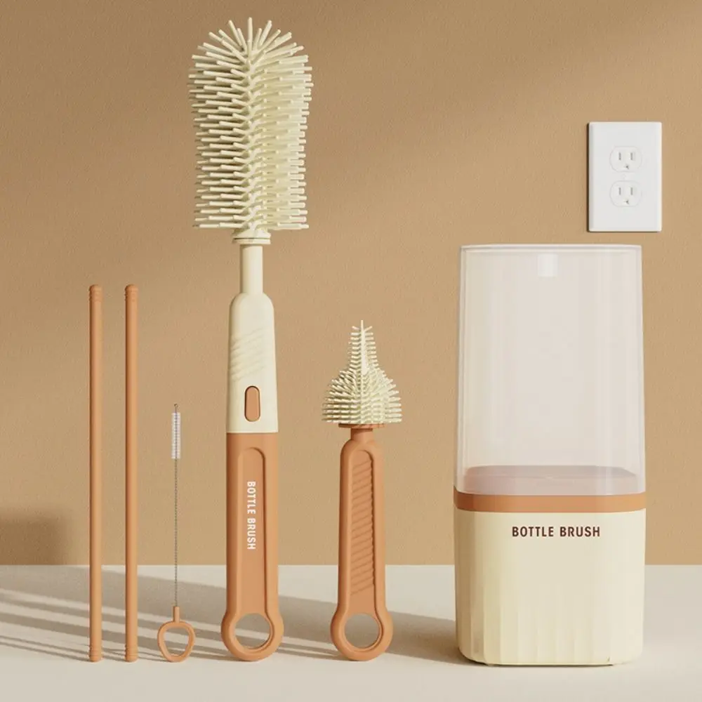 6 in 1 Bottle Cleaning Brush Set Soft Sanitary Baby Silicone Bottle Brush Portable 360-degree Rotating Cup Cleaning Tool Home
6 in 1 Bottle Cleaning Brush Set Soft Sanitary Baby Silicone Bottle Brush Portable 360-degree Rotating Cup Cleaning Tool Home