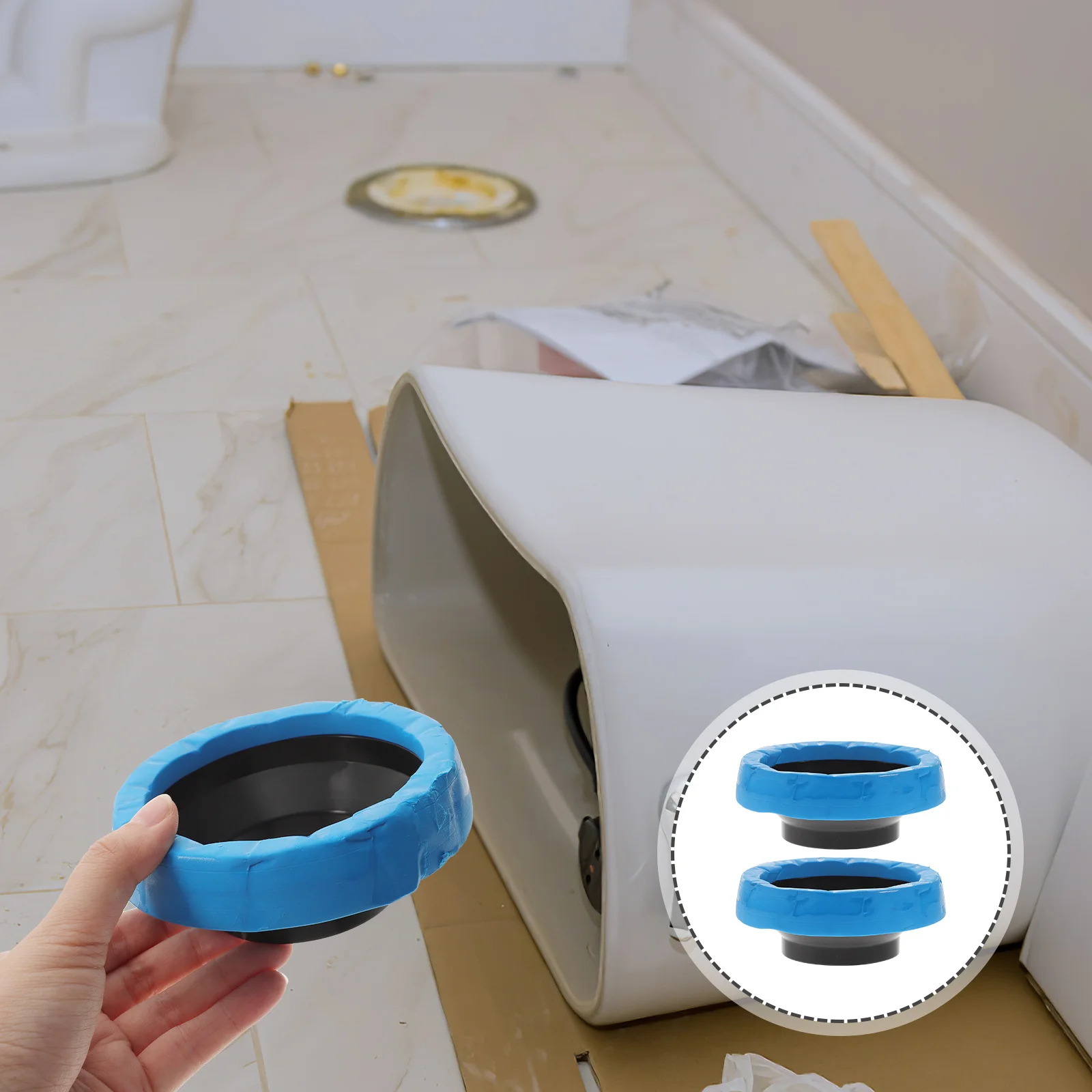 2pcs Wax Ring Replacement Kit Universal High Polymer Rubber Gasket For Toilet Bowl Seal Leak Proof Odorless Flange Adapter
2pcs Wax Ring Replacement Kit Universal High Polymer Rubber Gasket For Toilet Bowl Seal Leak Proof Odorless Flange Adapter