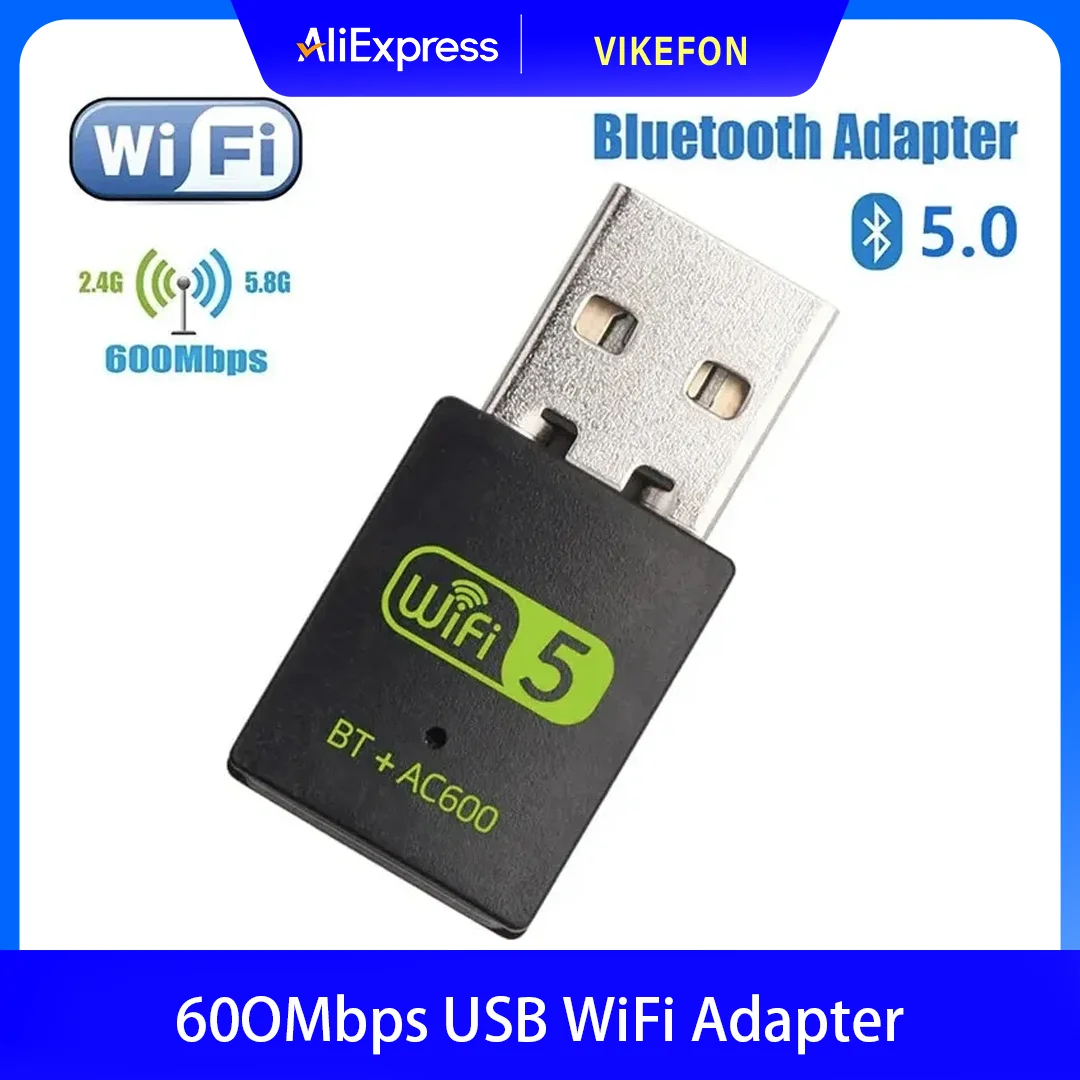 600Mbps USB WiFi Bluetooth Adapter 2 In 1 BT 4.2 Dual Band 2.4G/5GHz Wireless Network Card Driver Free for PC Laptop Desktop
600Mbps USB WiFi Bluetooth Adapter 2 In 1 BT 4.2 Dual Band 2.4G/5GHz Wireless Network Card Driver Free for PC Laptop Desktop