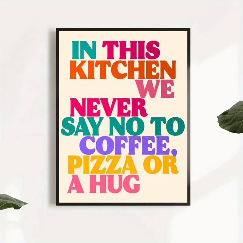 1pc "In This Kitchen" Canvas Poster Humorous Coffee Lover Quote,Unframed Wall Art Decor Vintage Style, Indoor Use, Kitchen Decor
1pc "In This Kitchen" Canvas Poster Humorous Coffee Lover Quote,Unframed Wall Art Decor Vintage Style, Indoor Use, Kitchen Decor
