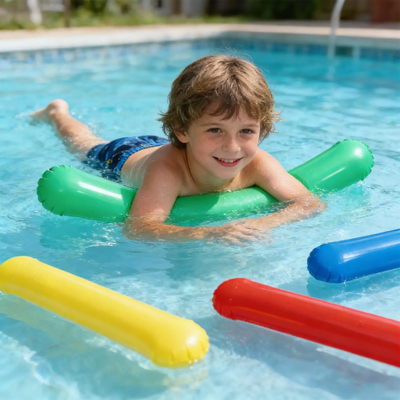 Inflatable Pool Noodle Set 4pcs Water Float Toys with Air Pump Pool Sticks for River Lake Beach Party Vacation Weekend
Inflatable Pool Noodle Set 4pcs Water Float Toys with Air Pump Pool Sticks for River Lake Beach Party Vacation Weekend