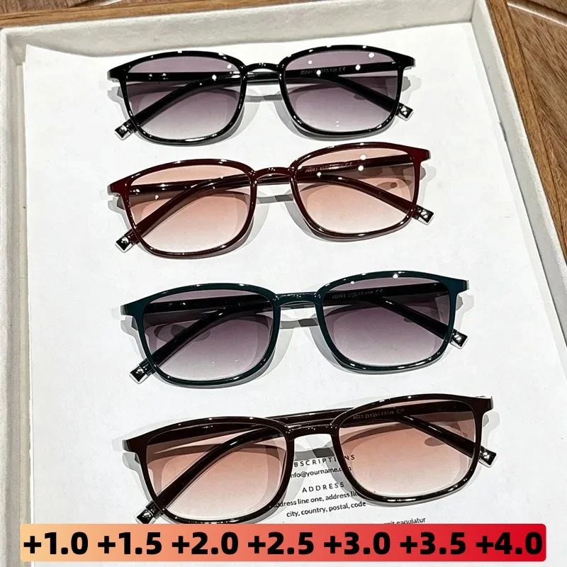 Unisex Square Frame Gradient Lens Reading Sunglasses Minimalist Stylish Presbyopia Glasses High Definition Comfortable Eyewear
Unisex Square Frame Gradient Lens Reading Sunglasses Minimalist Stylish Presbyopia Glasses High Definition Comfortable Eyewear