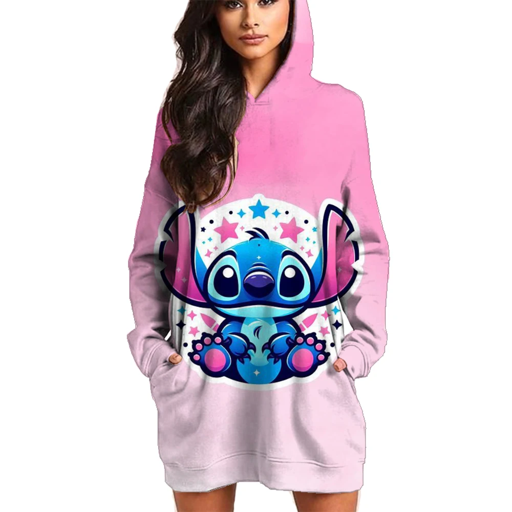 Autumn Winter Disney Stitch Printed Women's Loose Comfortable Hoodie Dress New Long Sleeve Casual Fashion Sweater Dress
Autumn Winter Disney Stitch Printed Women's Loose Comfortable Hoodie Dress New Long Sleeve Casual Fashion Sweater Dress